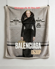 Balenciaga Avant-Garde Flannel Throw Blanket for Wall Decor BA282